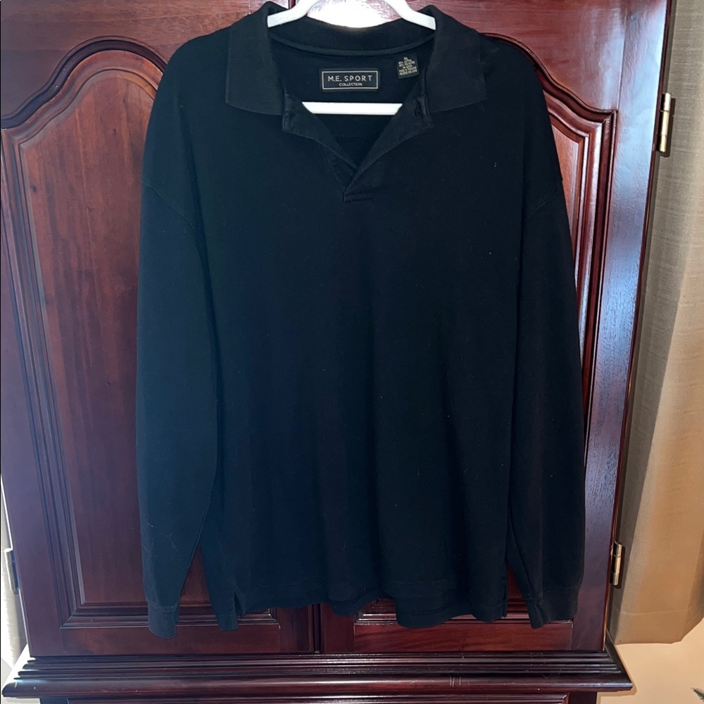HE Sport Men's Classic Black Polo Shirt